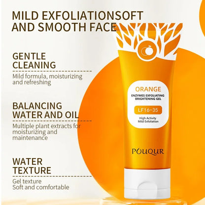 Orange Facial Exfoliating Gel – Deep Moisturizing & Gentle Pore Cleansing Scrub